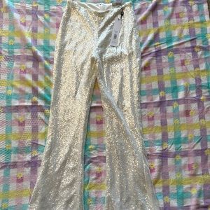 Sparkling Sequin Flare Pants